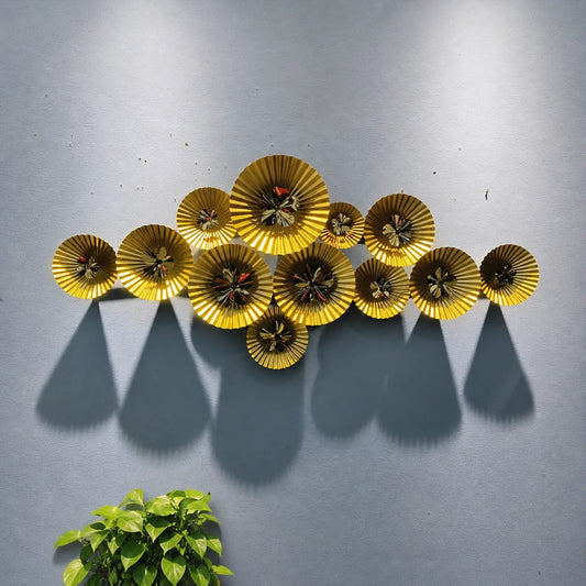 Décor Mural Fleurs Dorées