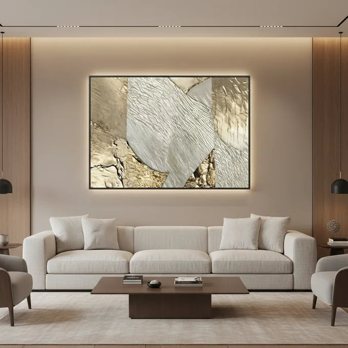 Tableau Relief Doré