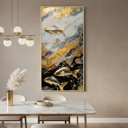 Tableau Koi d’Or Marbré