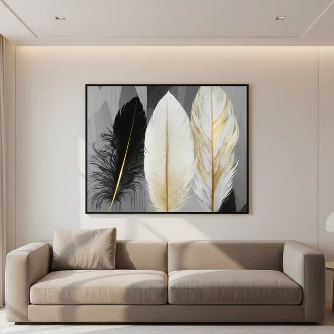 Tableau Trio de Plumes