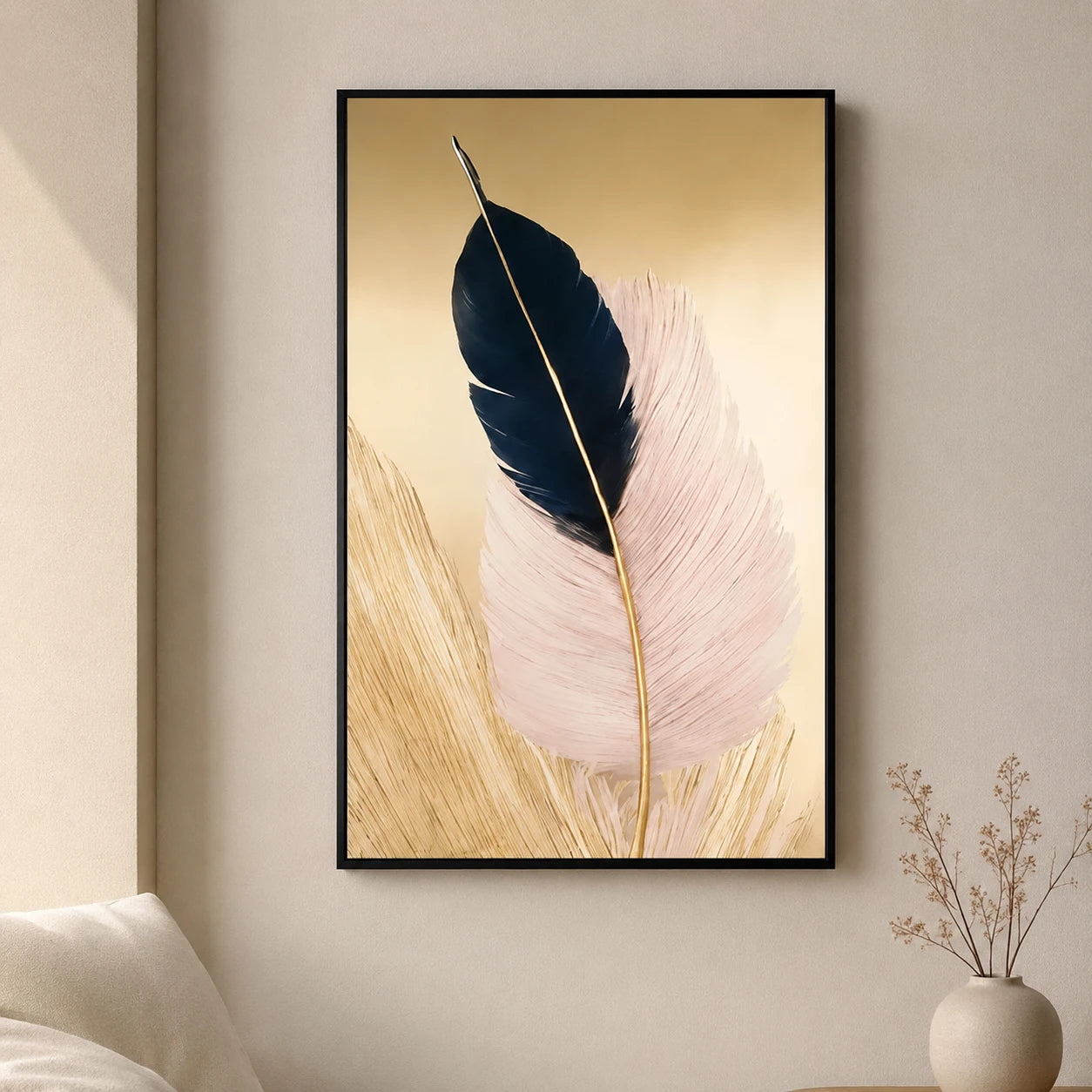 Tableau Plumes Contrastées