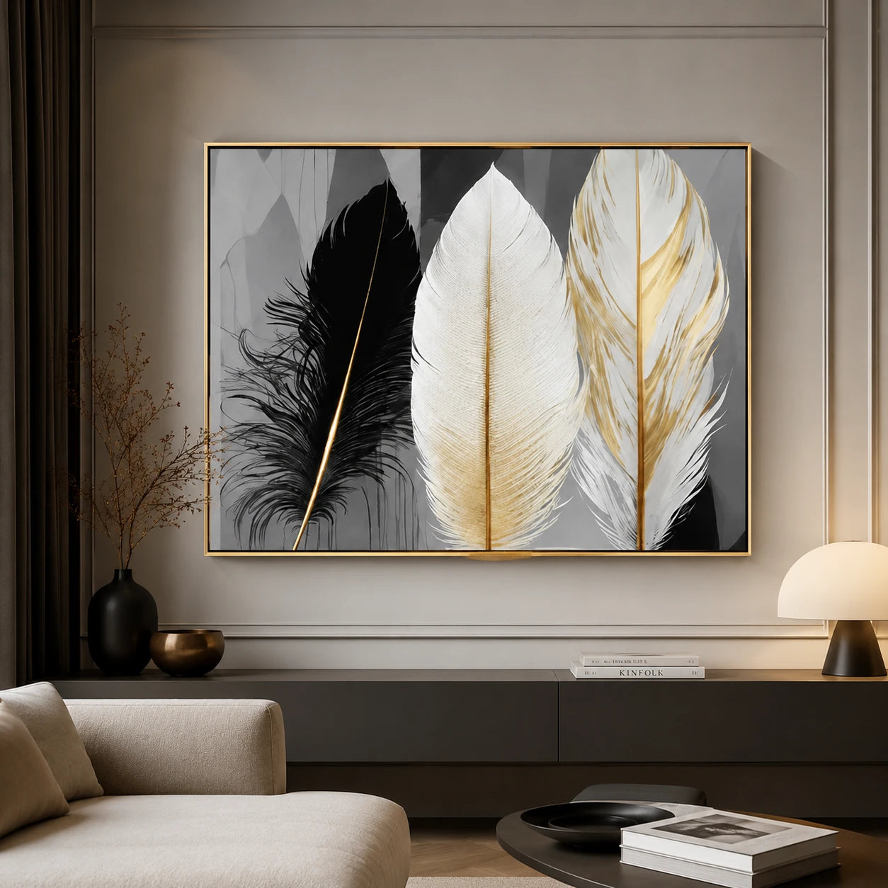 Tableau Trio de Plumes