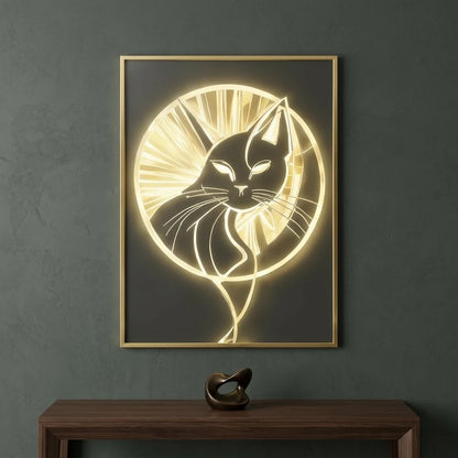 Tableau Lune Féline