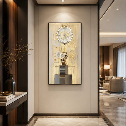 Tableau Horloge Dorée