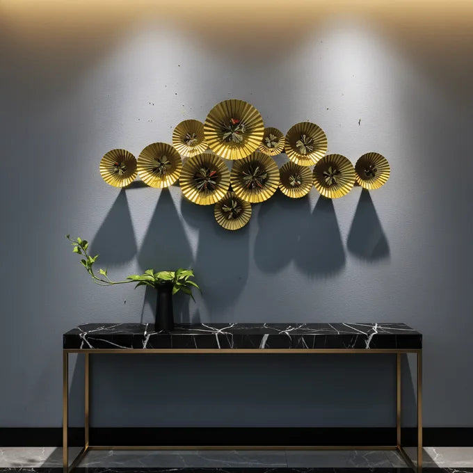 Décor Mural Fleurs Dorées