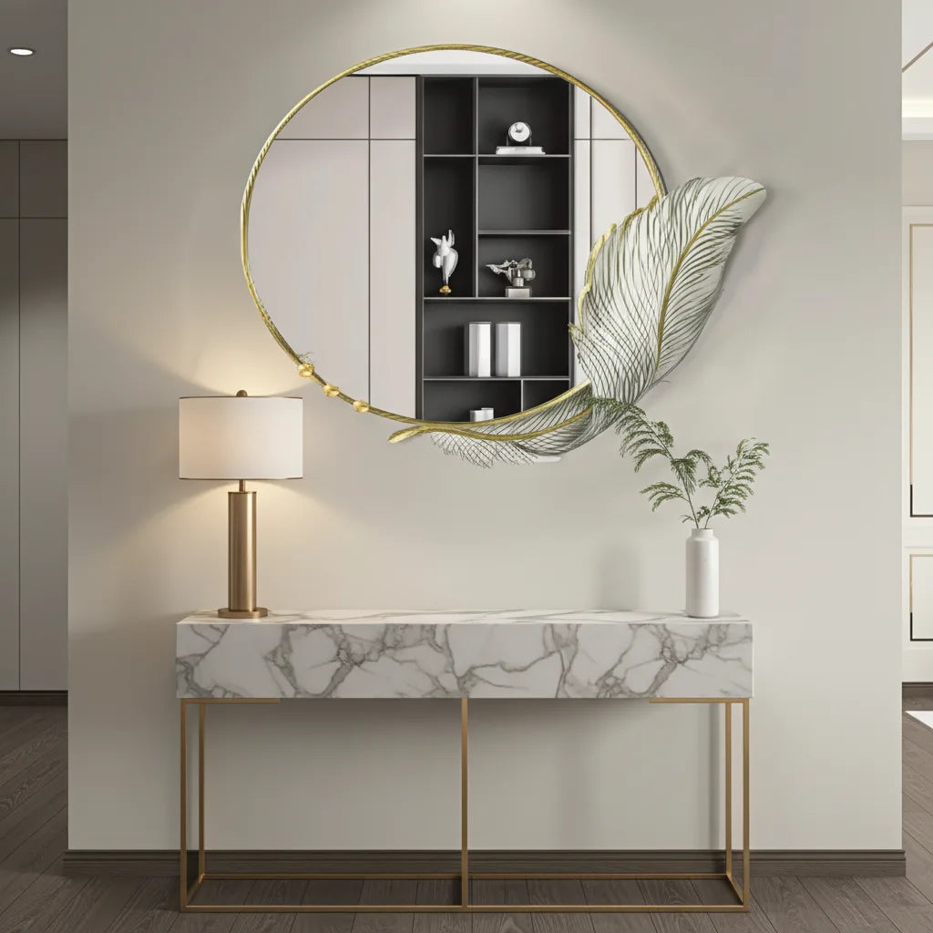 Miroir Plume Élégance