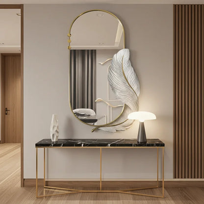 Miroir Plume Dorée